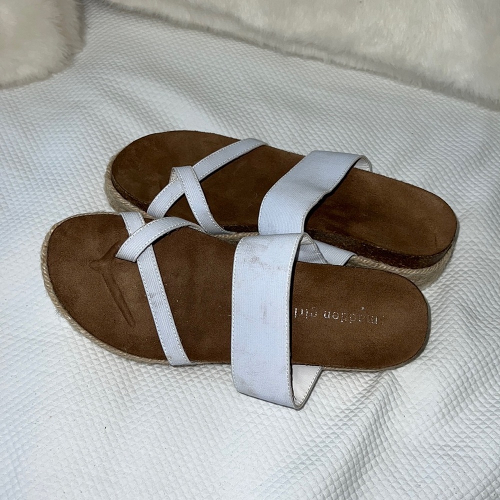 Madden girl white sandals size 8